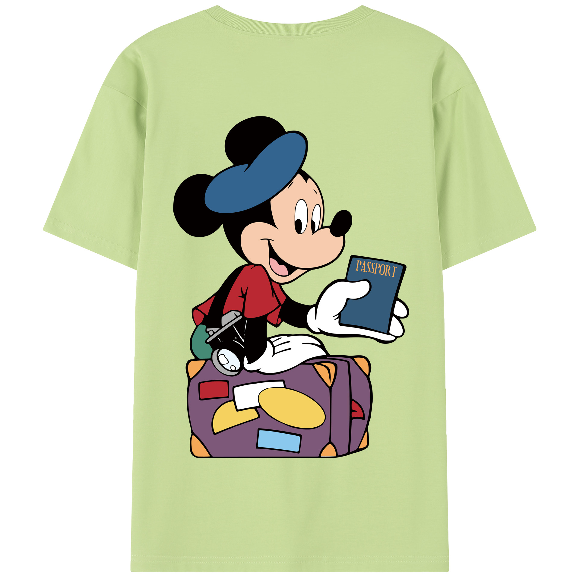 （画像用） ミッキーマウス Mickey Mouse 綿100％半袖Tシャツ（背面プリント）